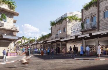 הדמייה שוק מחנה יהודה המחודש (הדמייה: אולך תול אדריכלים)