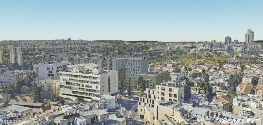 הדמיית פרויקט מתחם בית העם (צילום הדמיה: YAM3D, באדיבות חברת עדן)