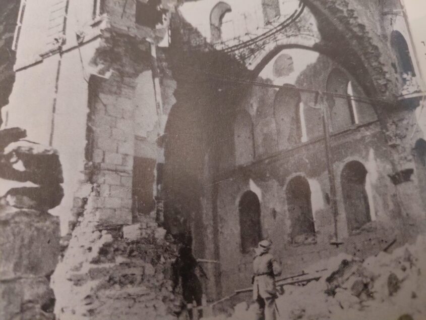 הרס בית הכנסת תפארת ישראל במלחמת העצמאות (צילום: באדיבות הארכיון הציוני)
