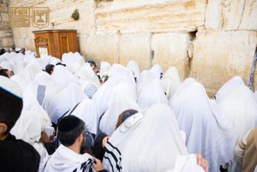 מתפללים בכותל המערבי (צילום: הקרן למורשת הכותל המערבי)